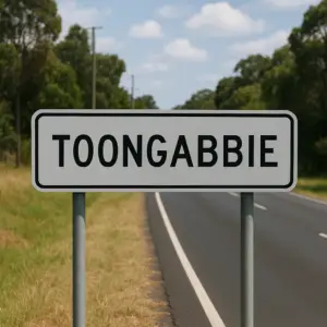 Welcome sign for Toongabbie suburb – airport transfers